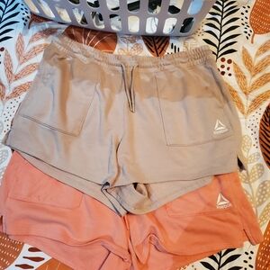 Reebok Women's Shorts - Gray and Pink